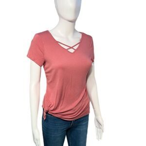 Mauve Split Hem Top